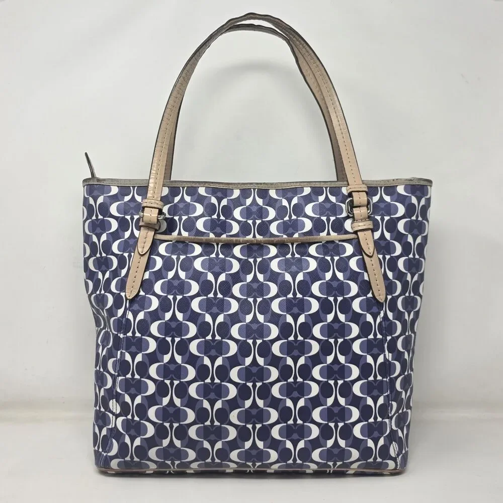 Coach F27350 Peyton Dream C Zip Top Tote Shoulder Bag Monogram Matching Wallet